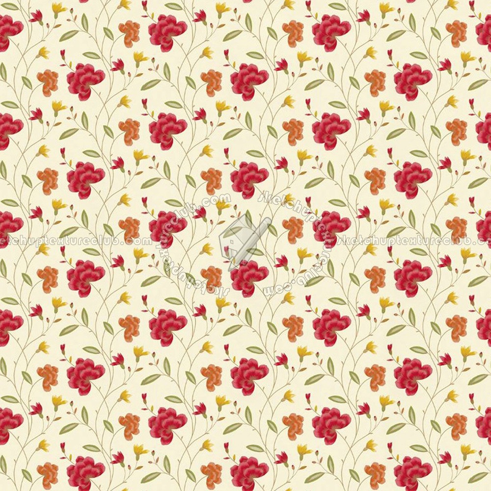 Textures   -   MATERIALS   -   WALLPAPER   -   Floral  - Floral wallpaper texture seamless 11053 (seamless)