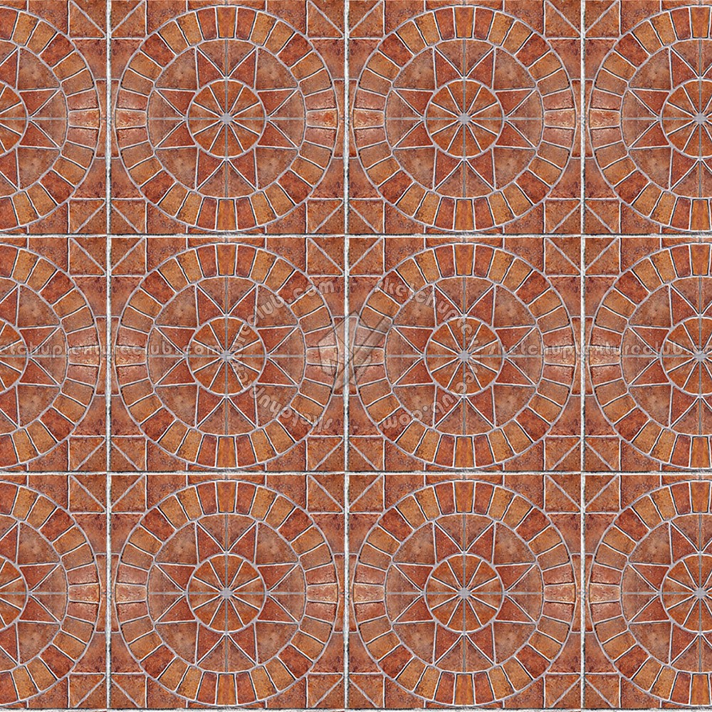 Textures   -   ARCHITECTURE   -   PAVING OUTDOOR   -   Terracotta   -   Blocks mixed  - Paving cotto rose window texture seamless 16105 (seamless)