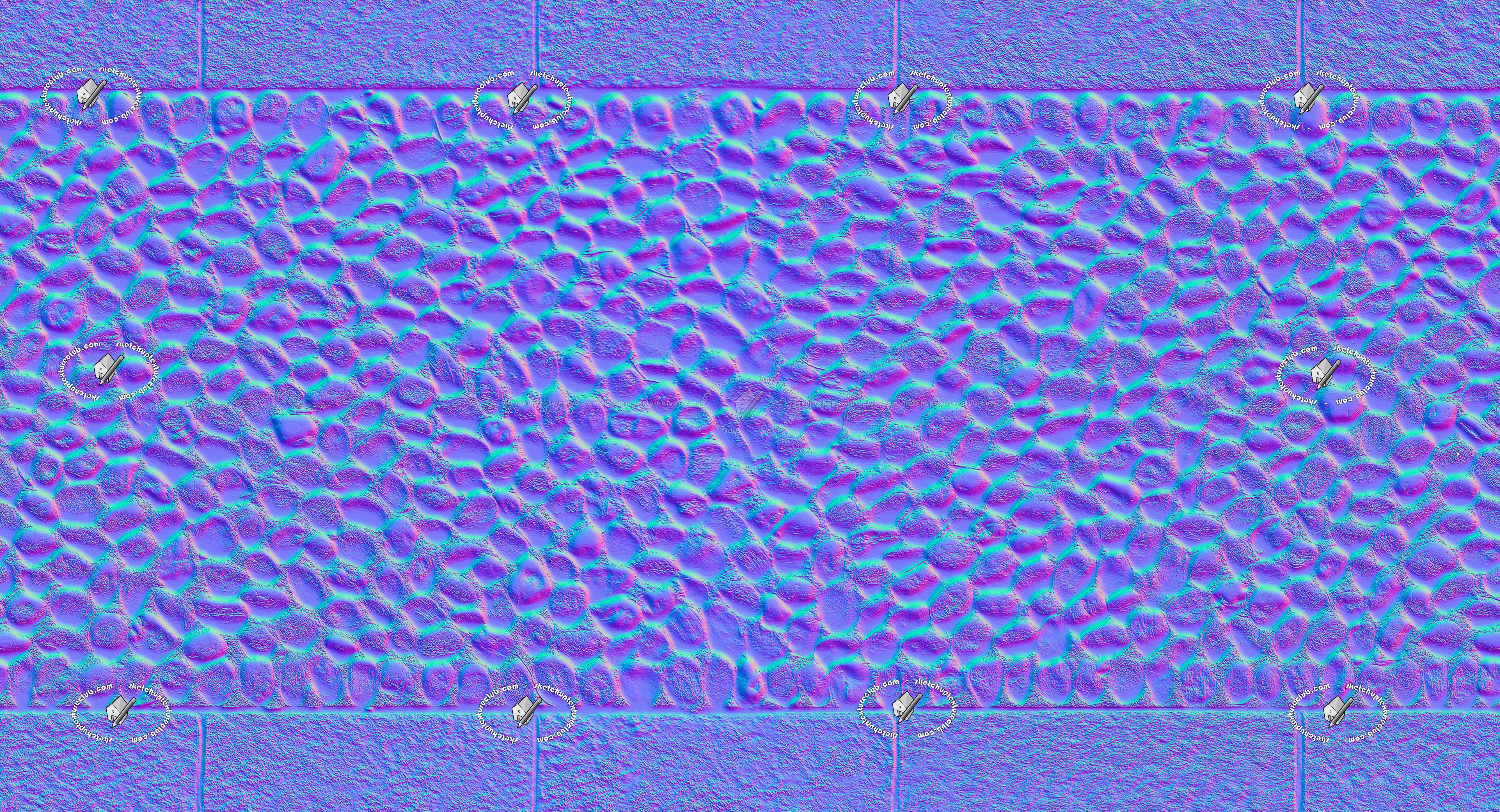 Textures   -   ARCHITECTURE   -   ROADS   -   Paving streets   -   Rounded cobble  - Street paving rounded cobblestone texture seamless 21263 - Normal