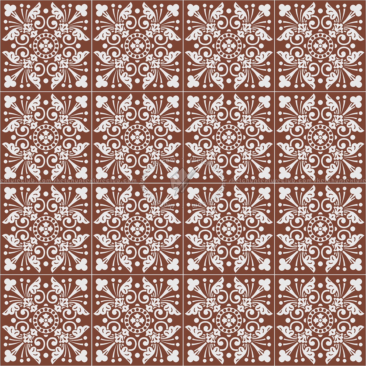 Textures   -   ARCHITECTURE   -   TILES INTERIOR   -   Cement - Encaustic   -   Victorian  - Victorian cement floor tile texture seamless 13726 (seamless)