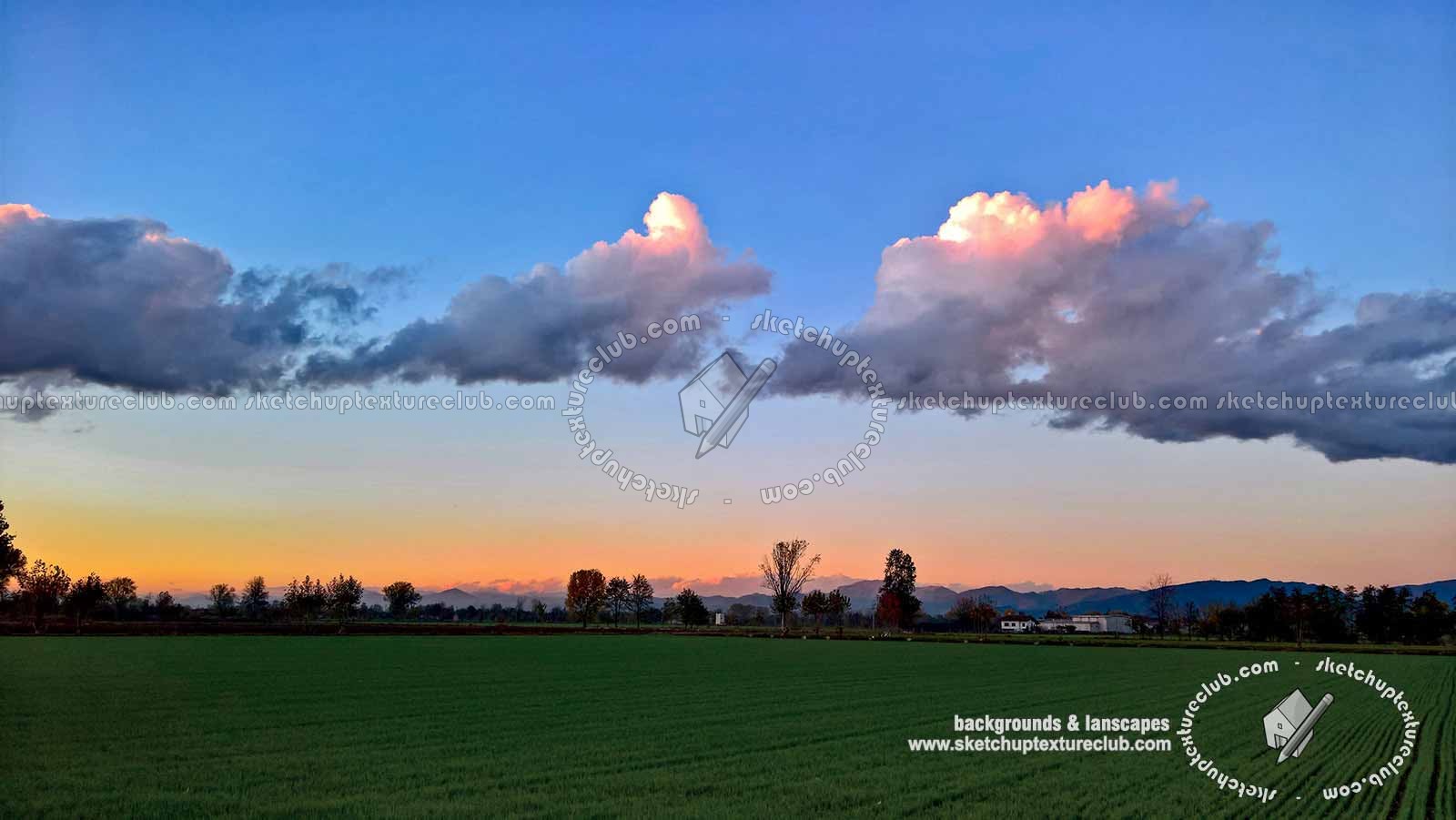 Textures   -   BACKGROUNDS &amp; LANDSCAPES   -   SUNRISES &amp; SUNSETS  - Autumn sunset with countryside background 21015