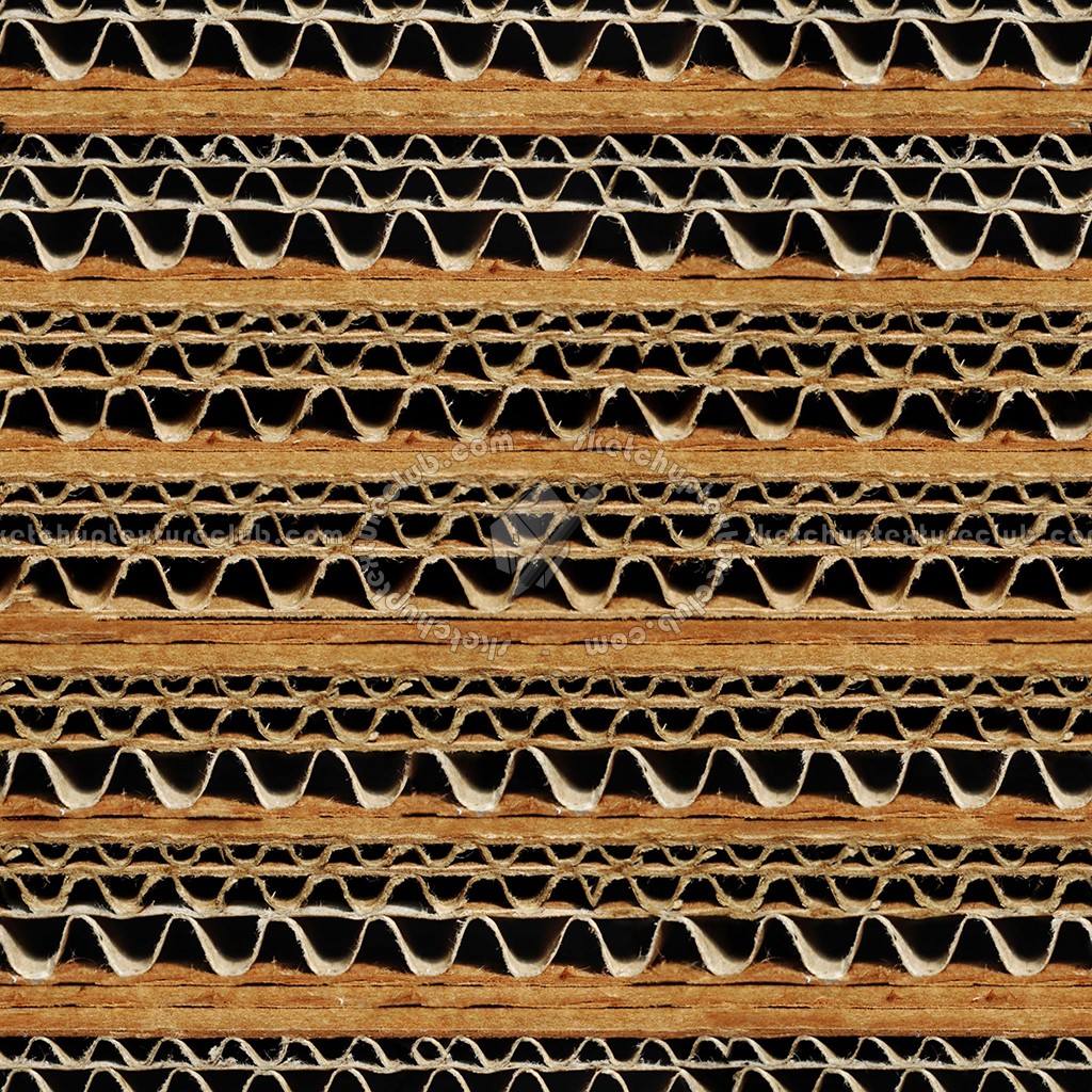 Textures - MATERIALS - CARDBOARD - Corrugated stacked cardboard texture seamless 09549 (seamless)