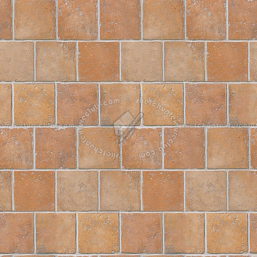 Textures - ARCHITECTURE - PAVING OUTDOOR - Terracotta - Blocks regular - Cotto paving outdoor regular blocks texture seamless 06711 (seamless)