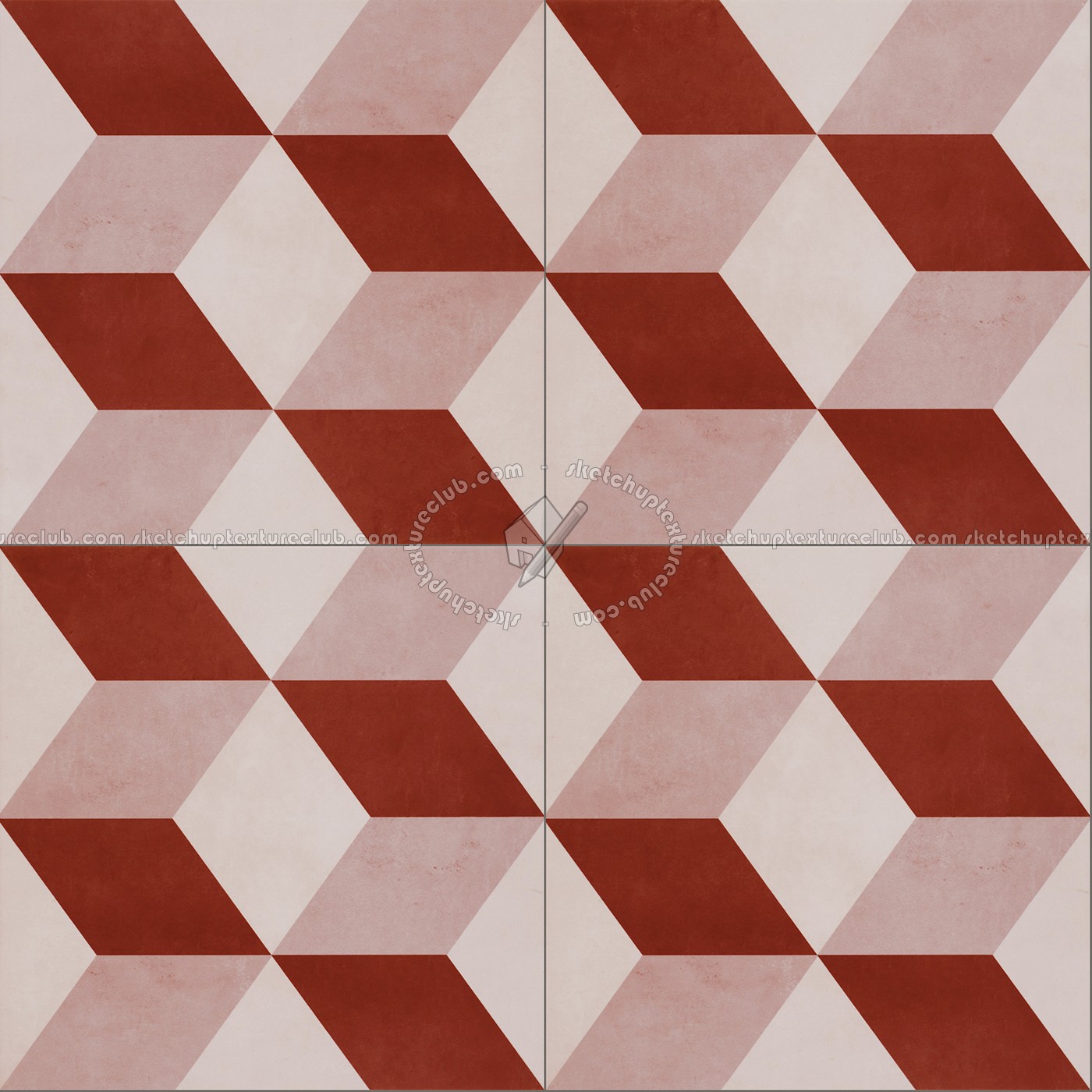Textures   -   ARCHITECTURE   -   TILES INTERIOR   -   Cement - Encaustic   -   Cement  - Illusion cement concrete tile texture seamless 13388 (seamless)