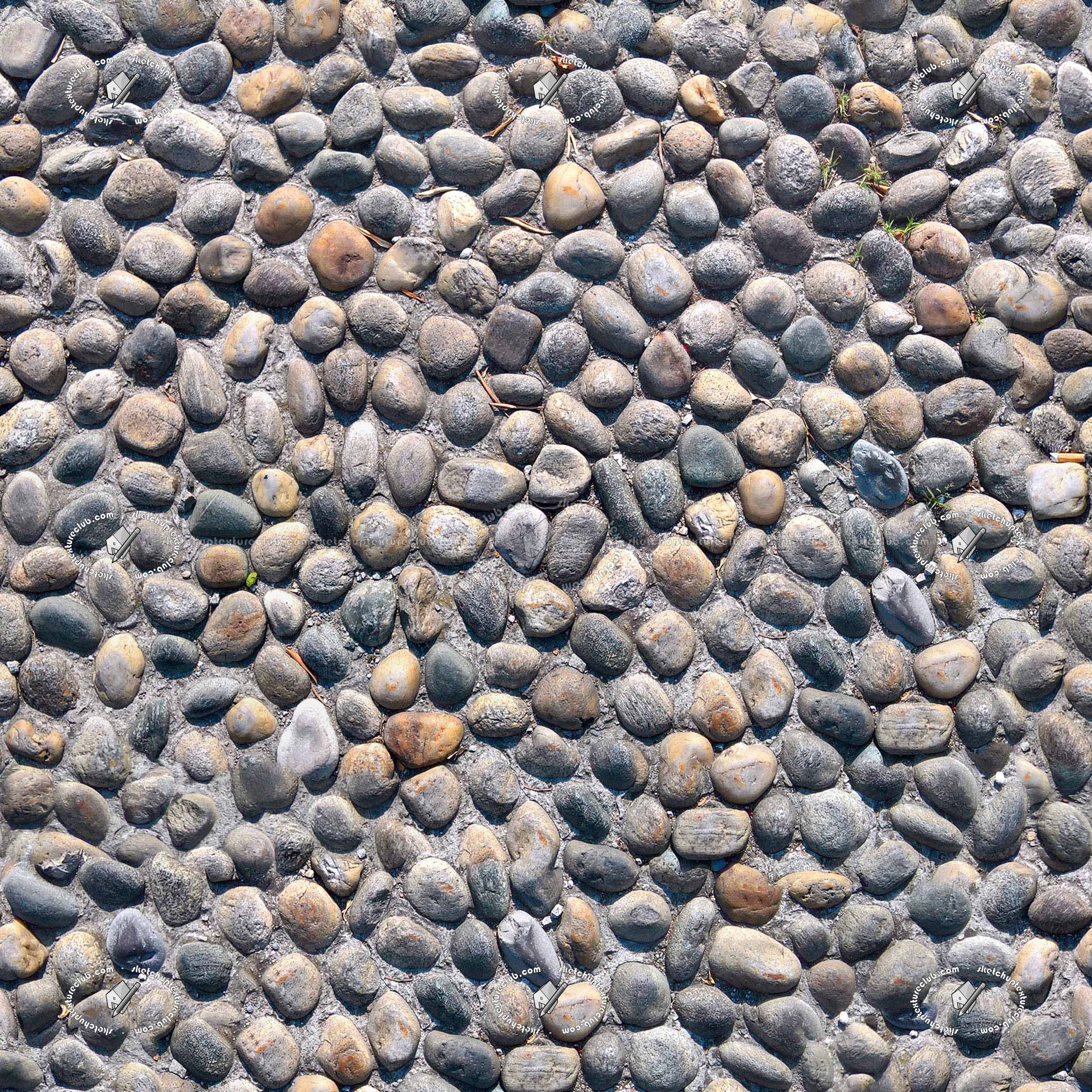 Street paving rounded cobblestone texture seamless 21264