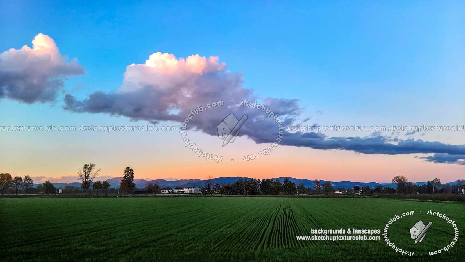 Autumn sunset with countryside background 21016