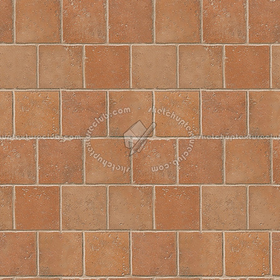 Textures - ARCHITECTURE - PAVING OUTDOOR - Terracotta - Blocks regular - Cotto paving outdoor regular blocks texture seamless 06712 (seamless)