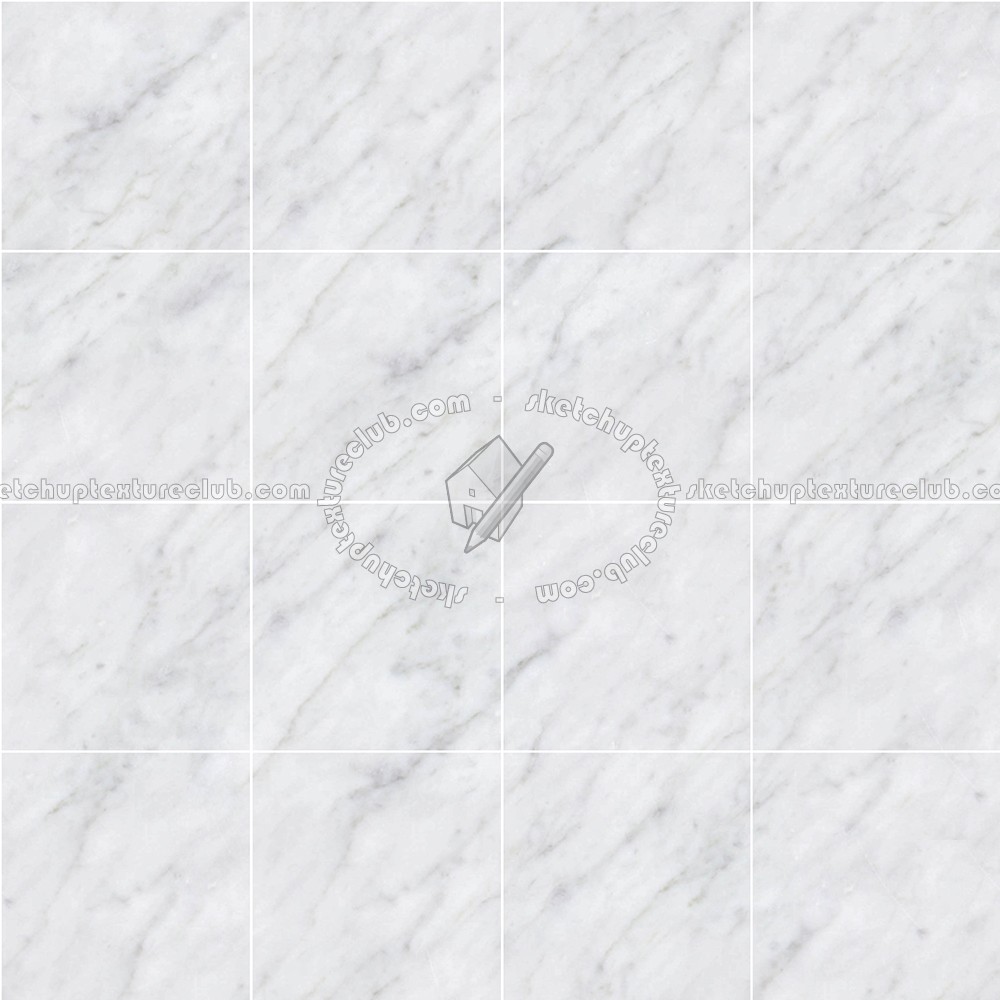 Textures   -   ARCHITECTURE   -   TILES INTERIOR   -   Marble tiles   -   White  - Carrara veined marble floor tile texture seamless 14877 (seamless)
