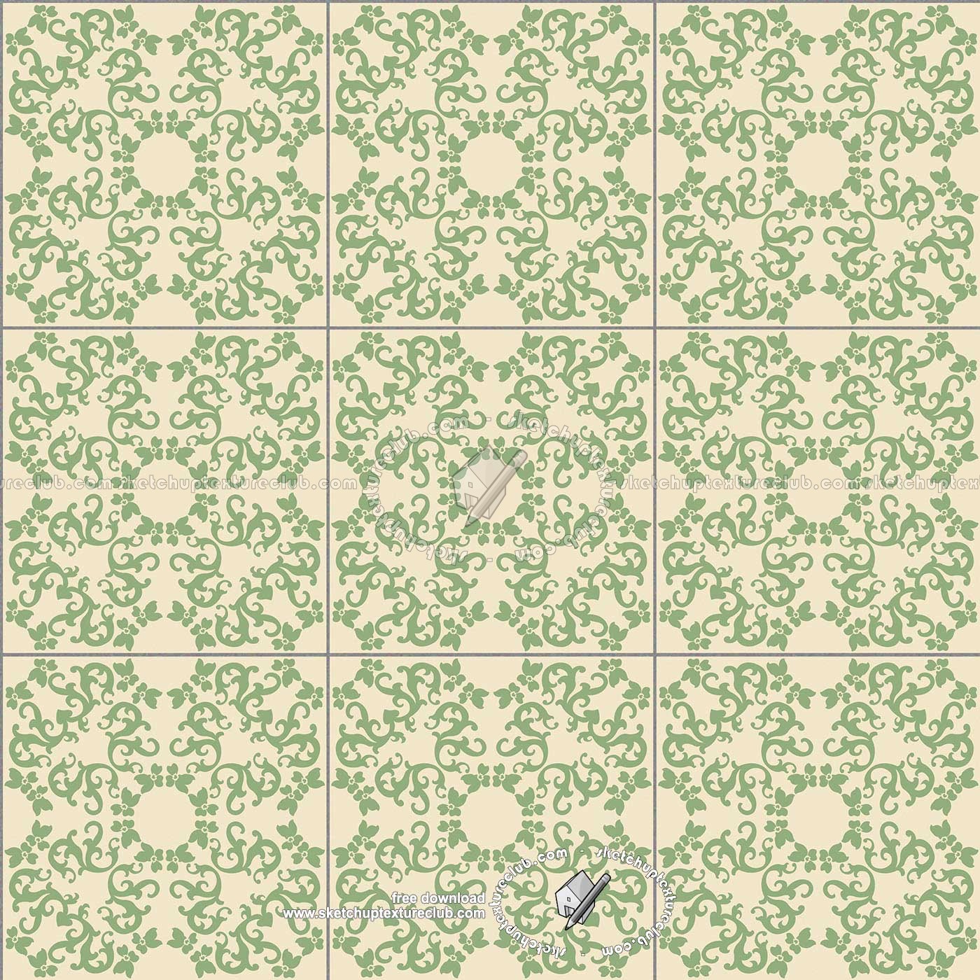 Textures   -   ARCHITECTURE   -   TILES INTERIOR   -   Ornate tiles   -   Mixed patterns  - Ceramic ornate tile texture seamless 20325 (seamless)
