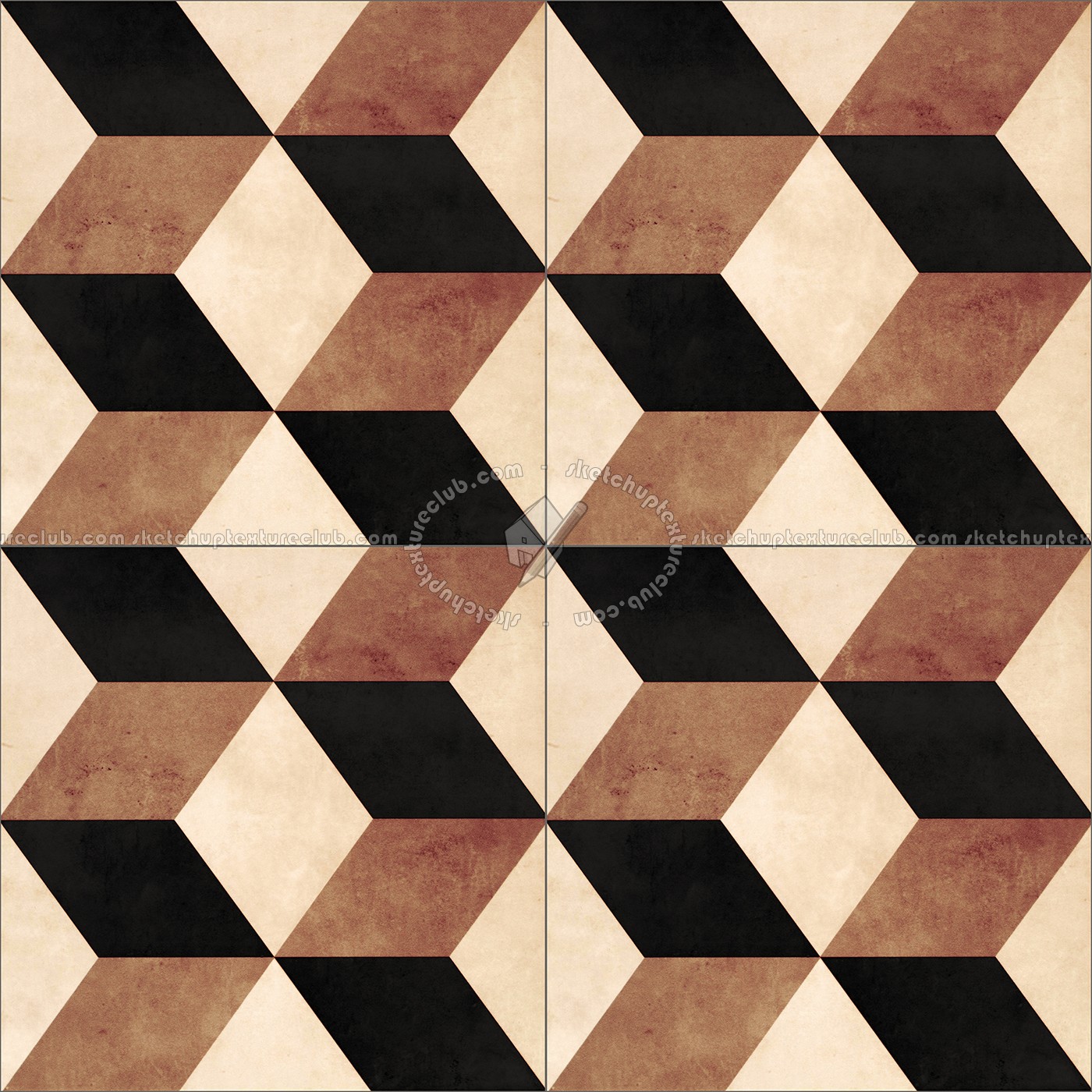 Textures   -   ARCHITECTURE   -   TILES INTERIOR   -   Cement - Encaustic   -   Cement  - Illusion cement concrete tile texture seamless 13390 (seamless)