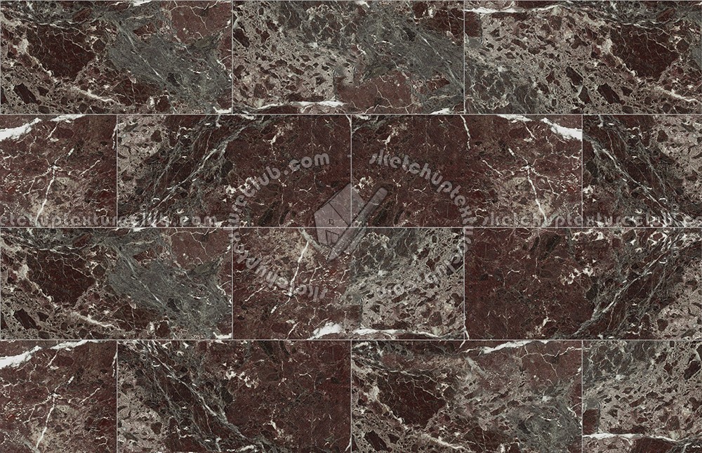 Textures - ARCHITECTURE - TILES INTERIOR - Marble tiles - Red - Levanto red marble floor tile texture seamless 14658 (seamless)