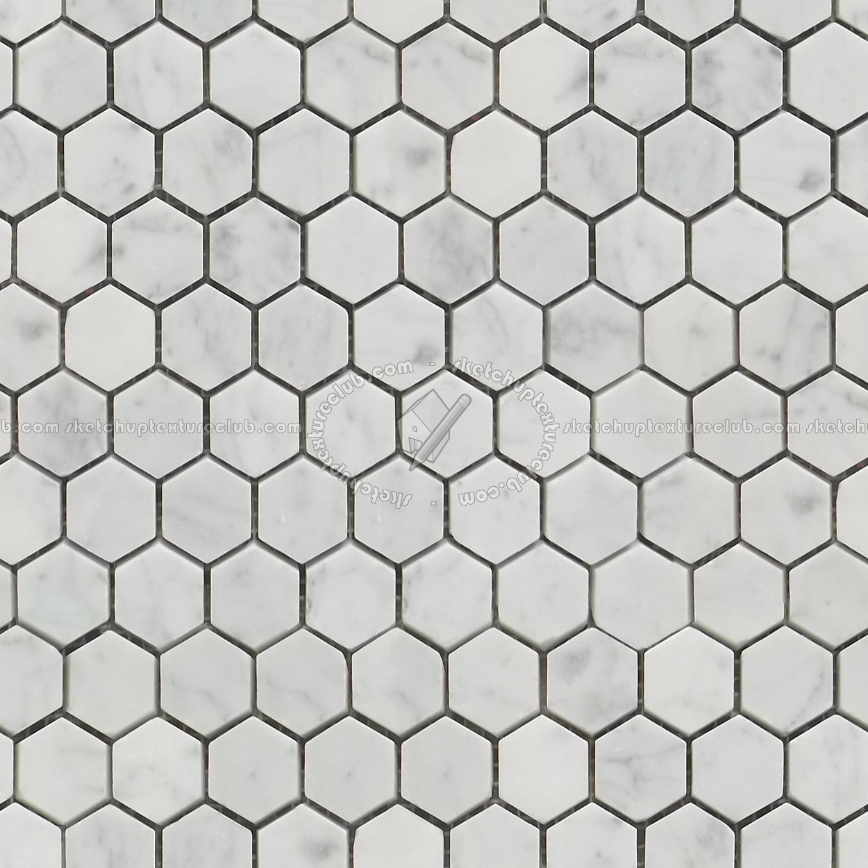 Carrara hexagonal marble tile seamless 14878