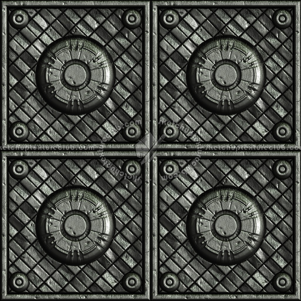 Textures   -   MATERIALS   -   METALS   -   Panels  - Iron metal panel texture seamless 10469 (seamless)