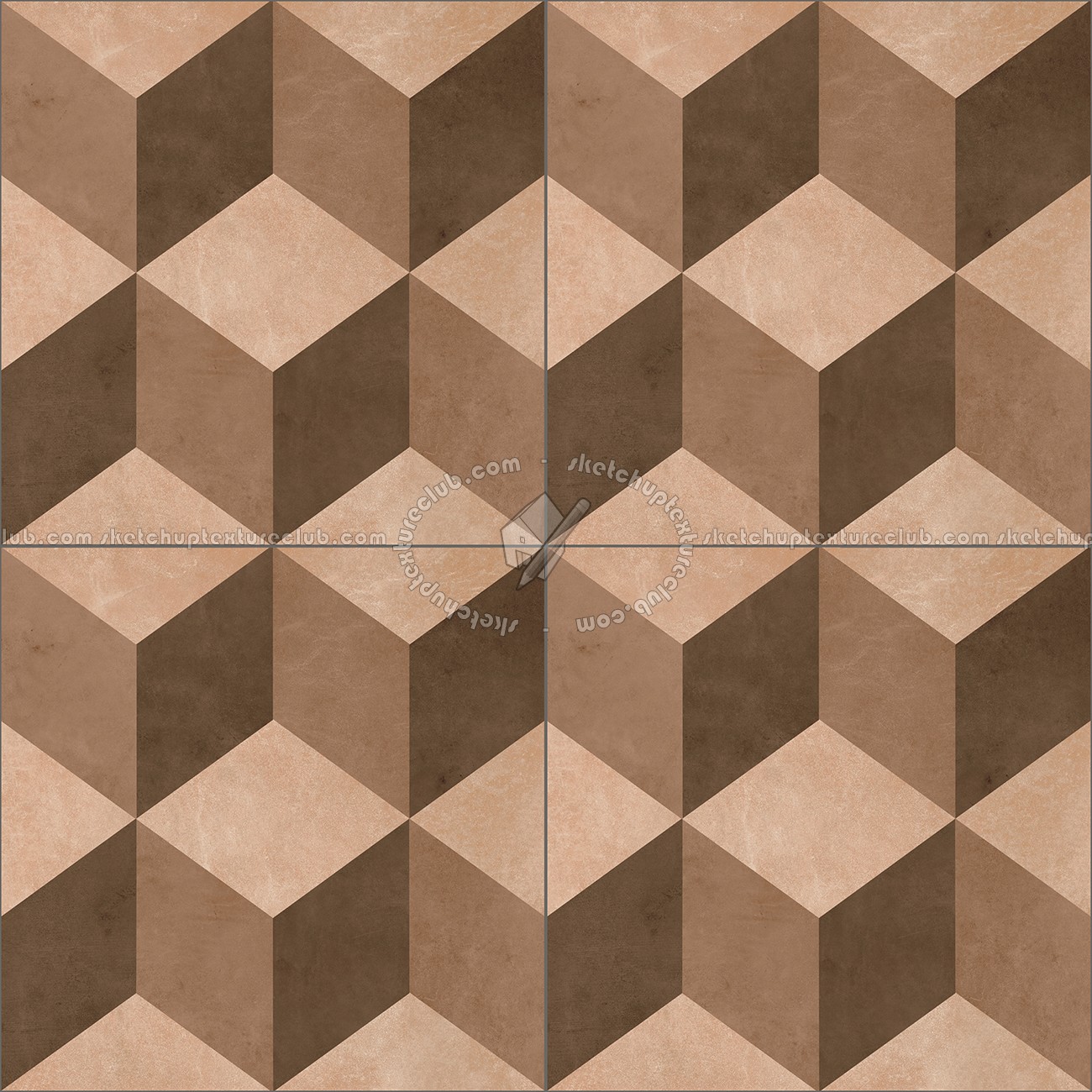 Textures   -   ARCHITECTURE   -   TILES INTERIOR   -   Cement - Encaustic   -   Cement  - Illusion cement concrete tile texture seamless 13393 (seamless)
