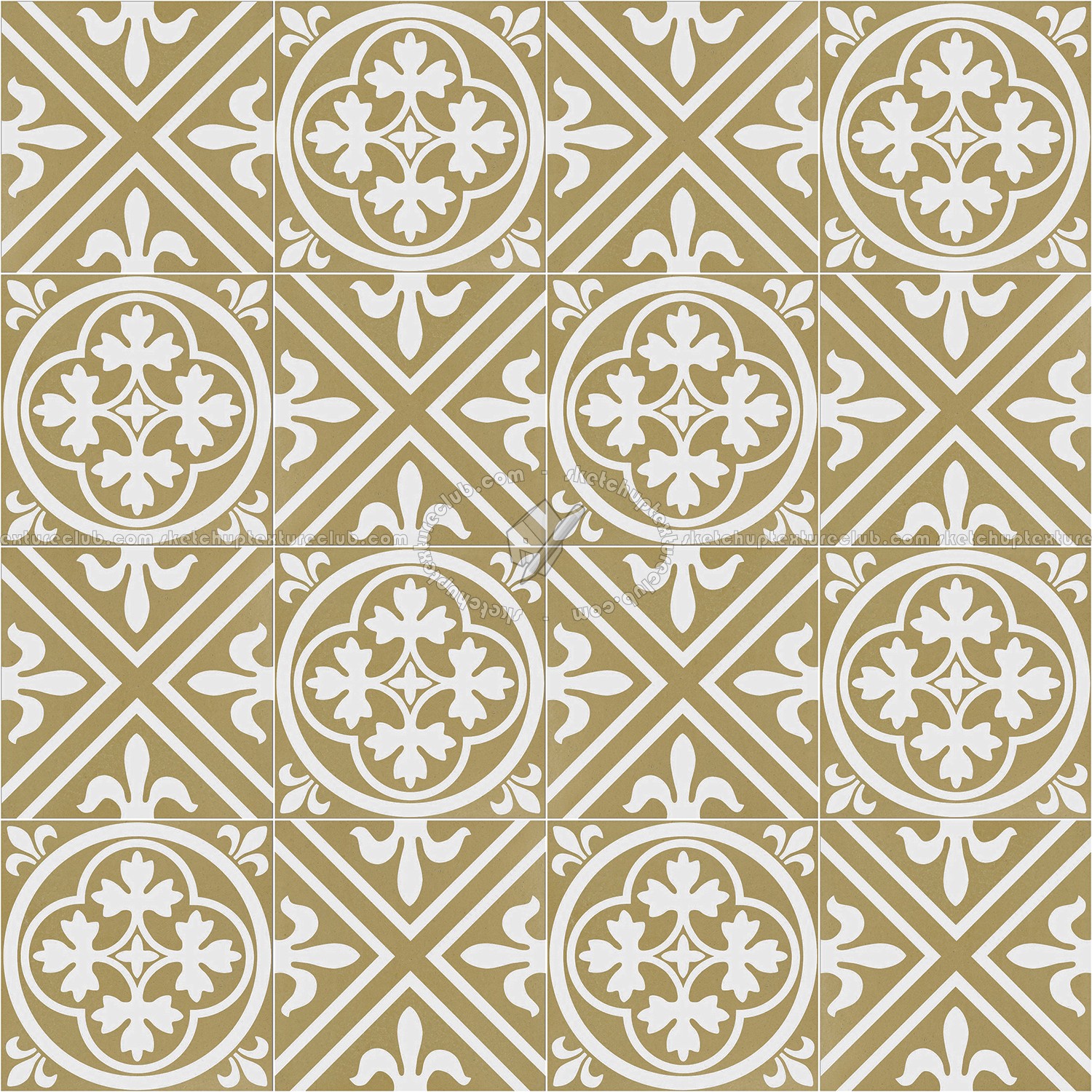 Textures   -   ARCHITECTURE   -   TILES INTERIOR   -   Cement - Encaustic   -   Victorian  - Victorian cement floor tile texture seamless 13732 (seamless)