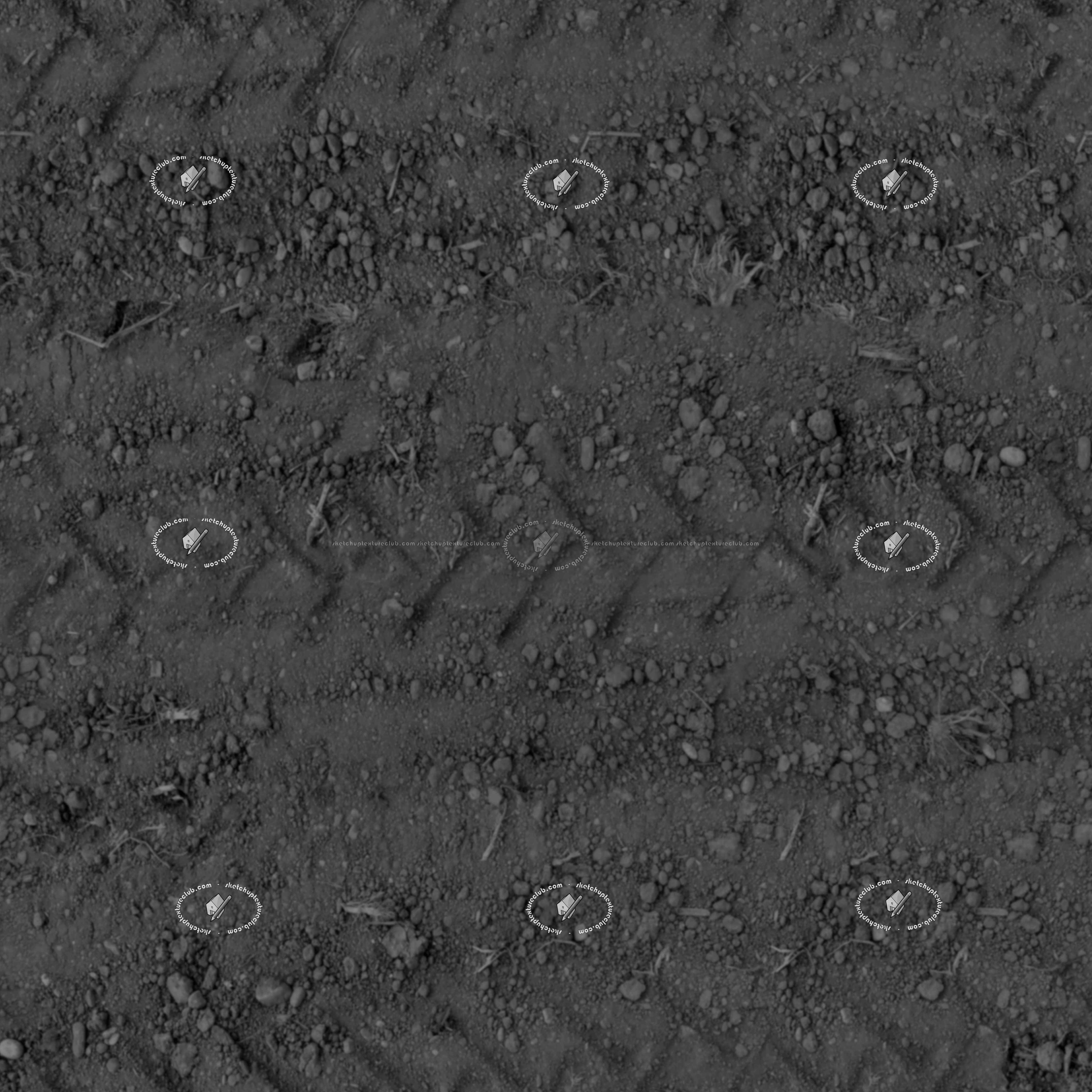 Textures   -   NATURE ELEMENTS   -   SOIL   -   Ground  - Ground with tire marks texture seamless 21306 - Displacement