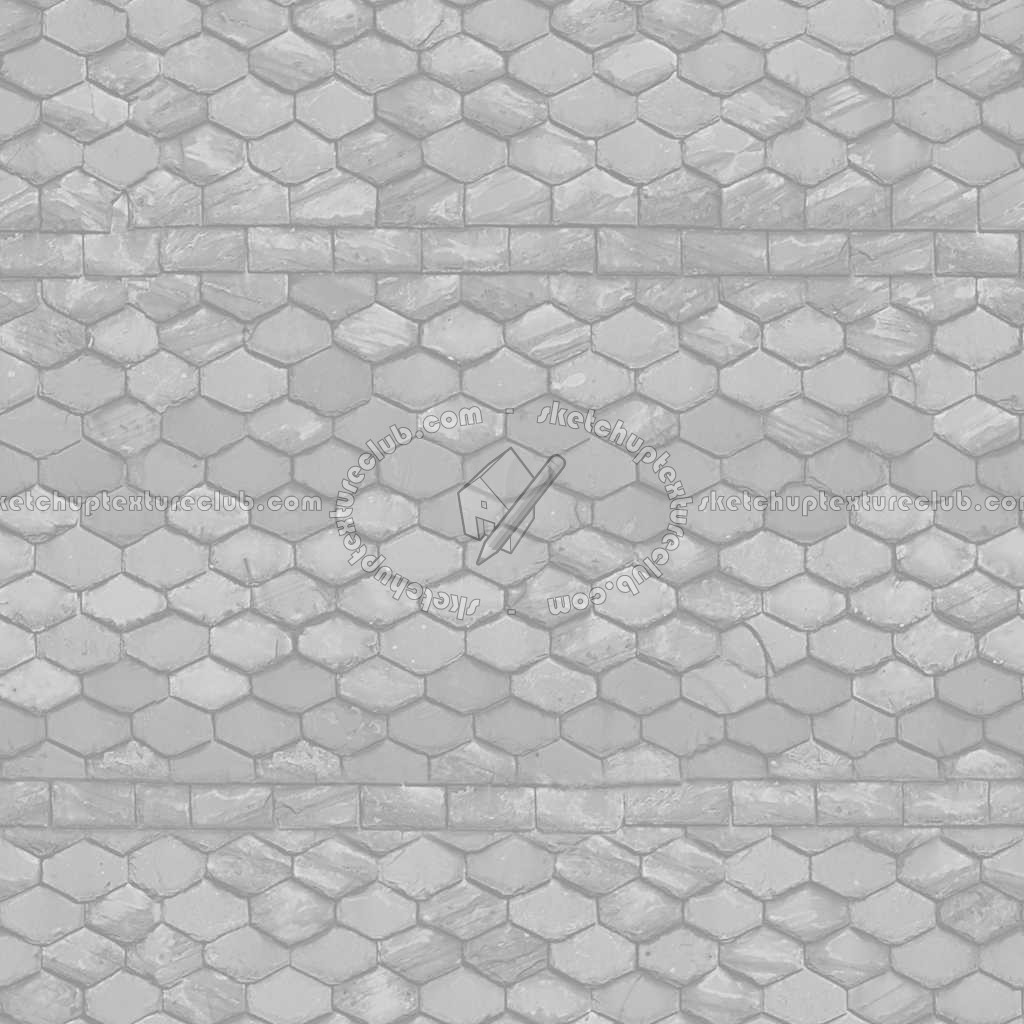 Textures - ARCHITECTURE - ROOFINGS - Slate roofs - Slate roofing texture seamless 03974 - Bump