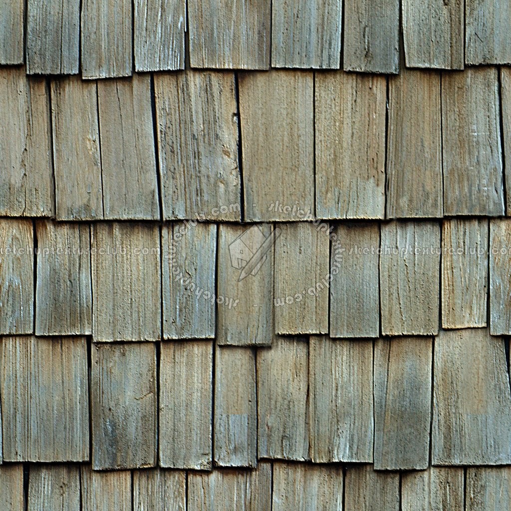 Wood Shingle Roof Texture Seamless 03858