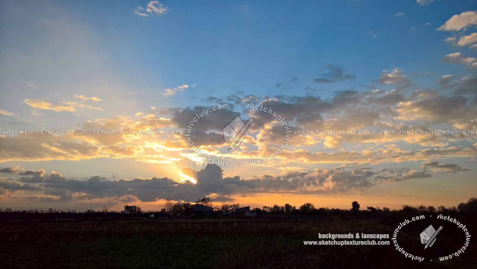 Textures   -   BACKGROUNDS &amp; LANDSCAPES   -   SUNRISES &amp; SUNSETS  - Autumn sunrise with countryside background 21027