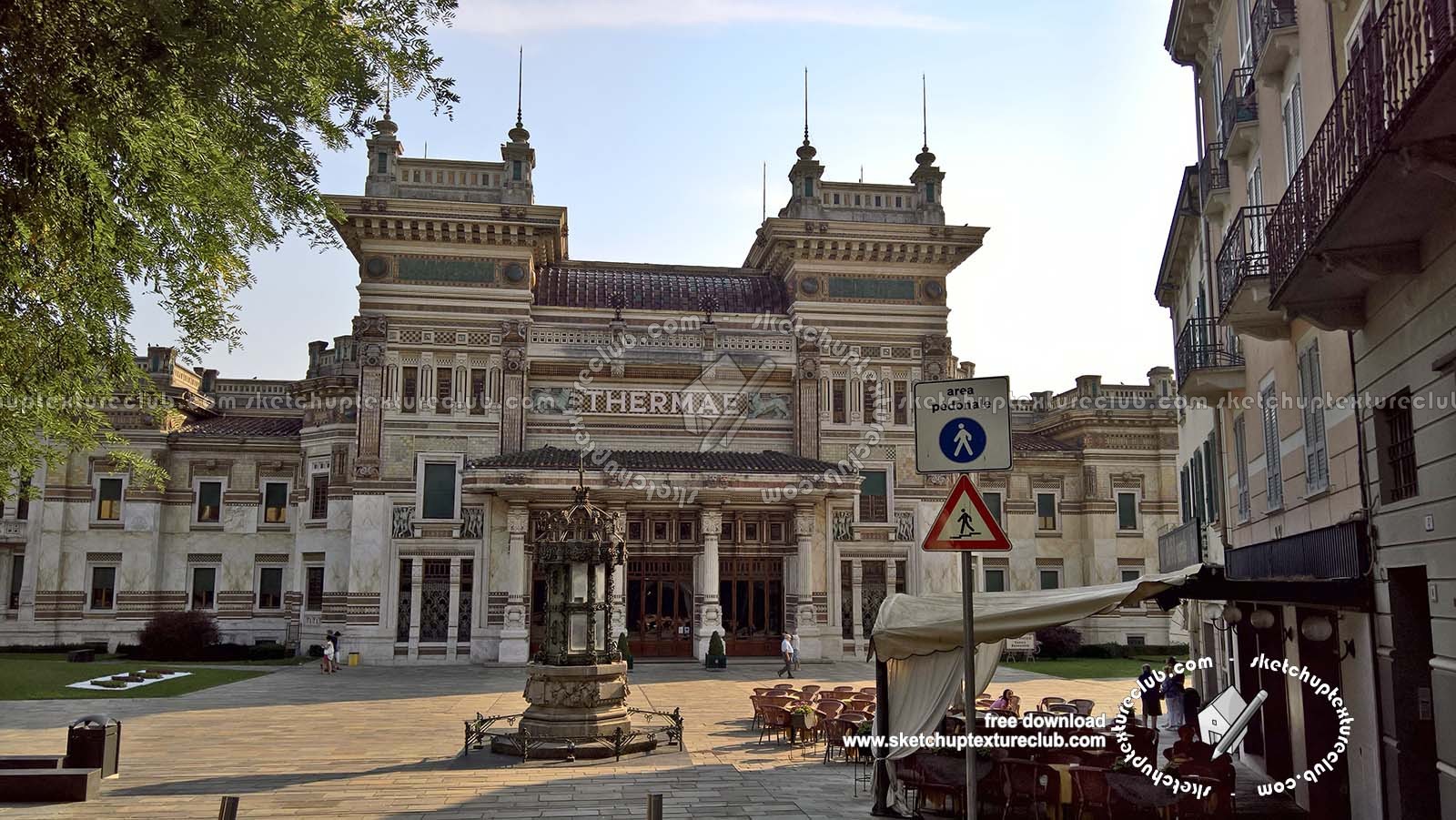 Textures   -   BACKGROUNDS & LANDSCAPES   -   CITY & TOWNS  - Italy salsomaggiore thermae landscape 18090