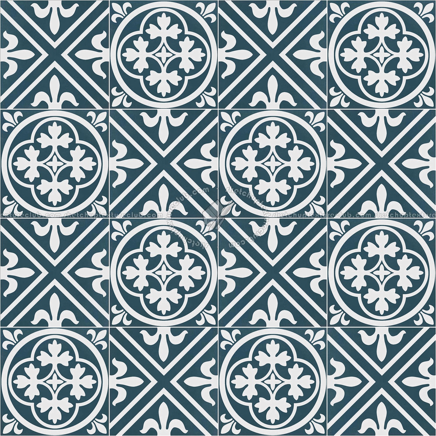 Textures   -   ARCHITECTURE   -   TILES INTERIOR   -   Cement - Encaustic   -   Victorian  - Victorian cement floor tile texture seamless 13735 (seamless)