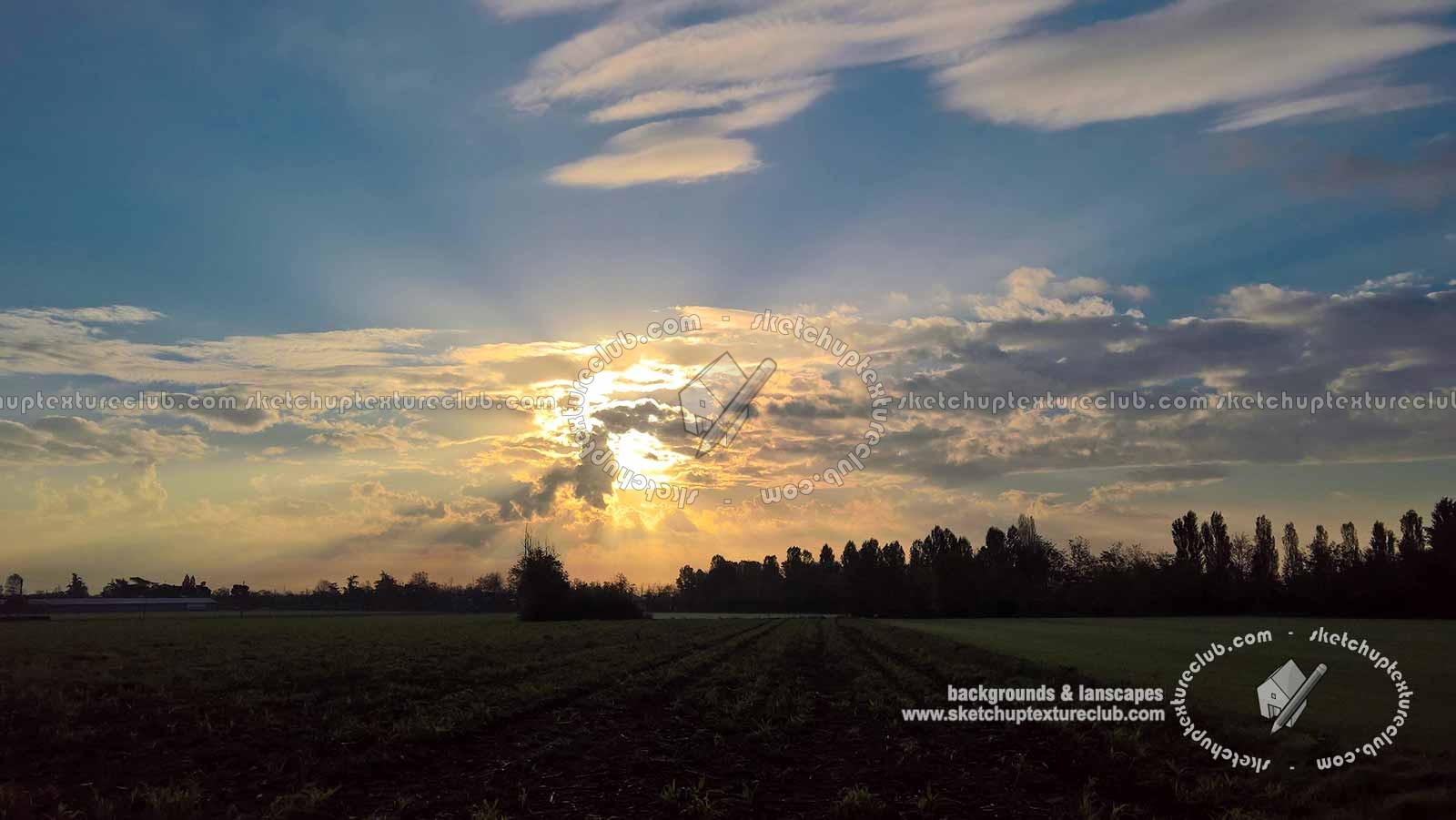 Textures   -   BACKGROUNDS &amp; LANDSCAPES   -   SUNRISES &amp; SUNSETS  - Autumn sunrise with countryside background 21028