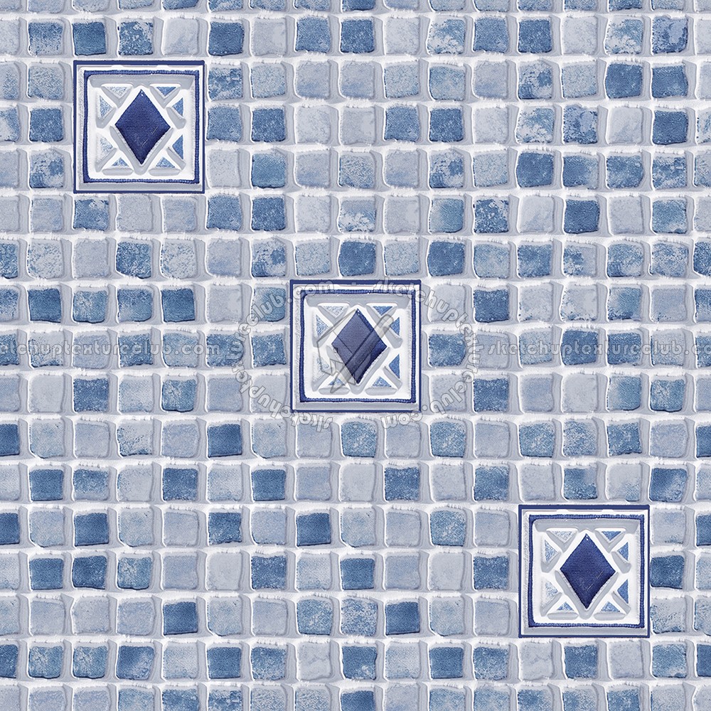 Textures - ARCHITECTURE - TILES INTERIOR - Mosaico - Mixed format - Hand painted mosaic tile texture seamless 15616 (seamless)