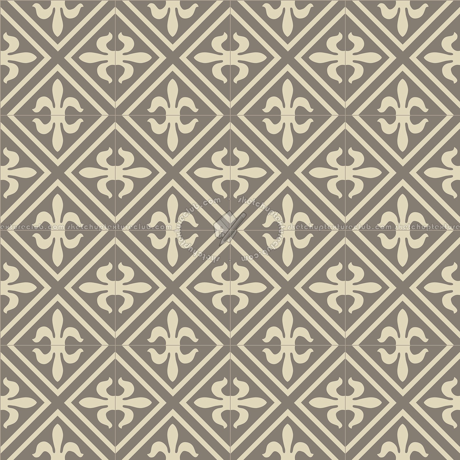 Textures   -   ARCHITECTURE   -   TILES INTERIOR   -   Cement - Encaustic   -   Victorian  - Victorian cement floor tile texture seamless 13736 (seamless)