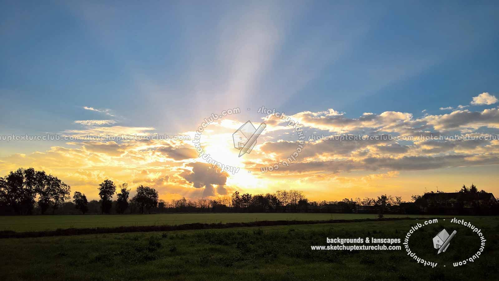 Textures   -   BACKGROUNDS &amp; LANDSCAPES   -   SUNRISES &amp; SUNSETS  - Autumn sunrise with countryside background 21029