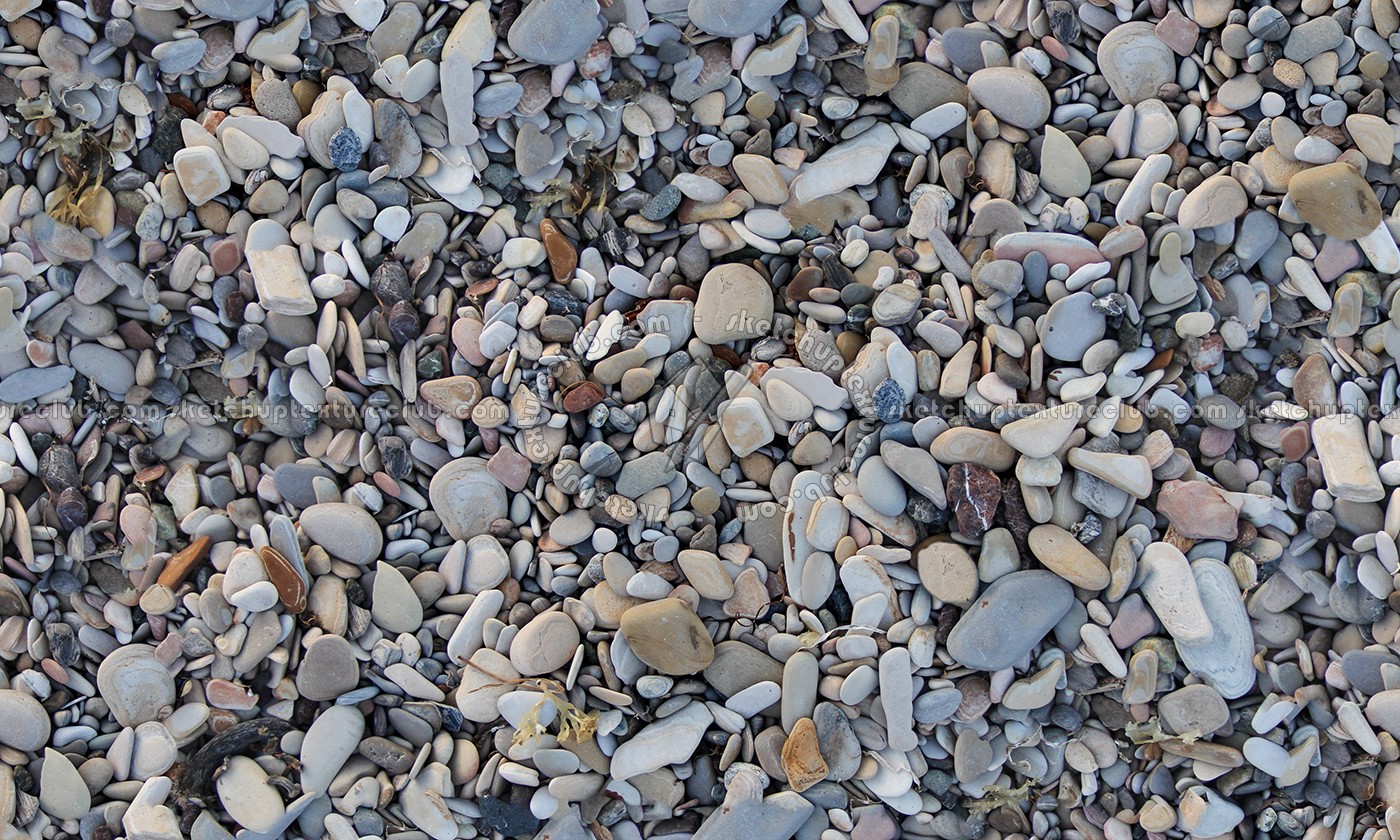 Textures - NATURE ELEMENTS - GRAVEL & PEBBLES - River pebbles stone texture seamless 12451 (seamless)