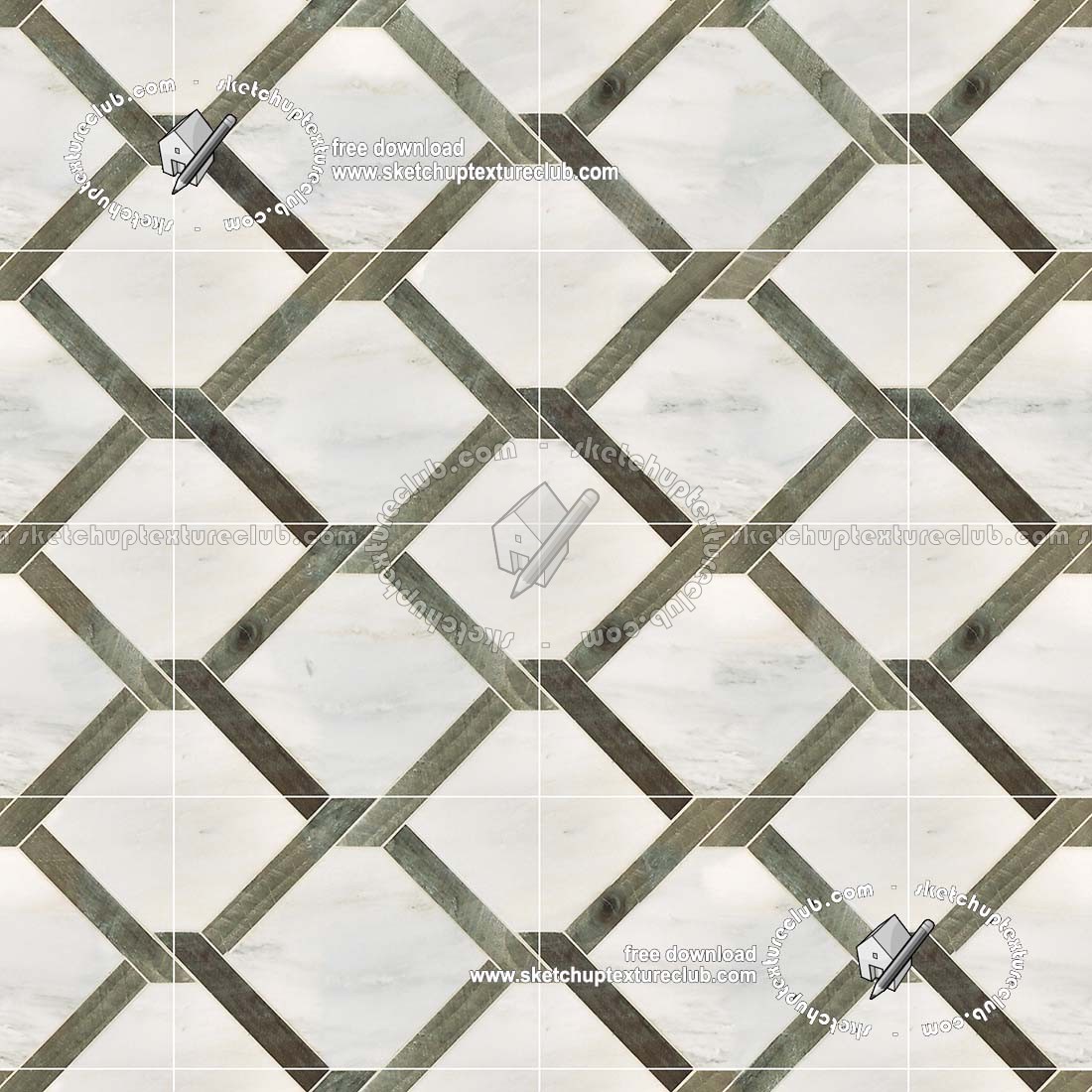 White floor marble and wood geometric pattern texture seamless 19339