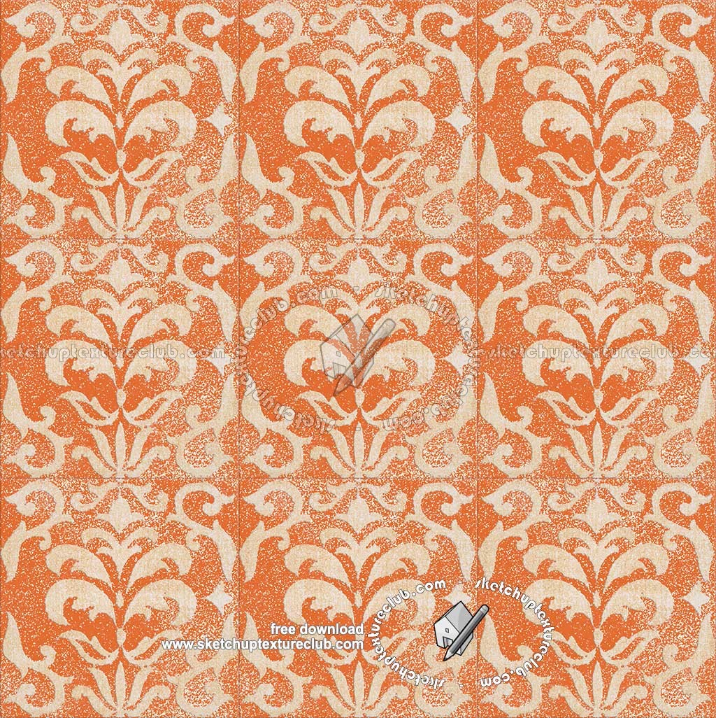 Textures - ARCHITECTURE - TILES INTERIOR - Ornate tiles - Mixed patterns - Relief ornate ceramic tile texture seamless 20334 (seamless)