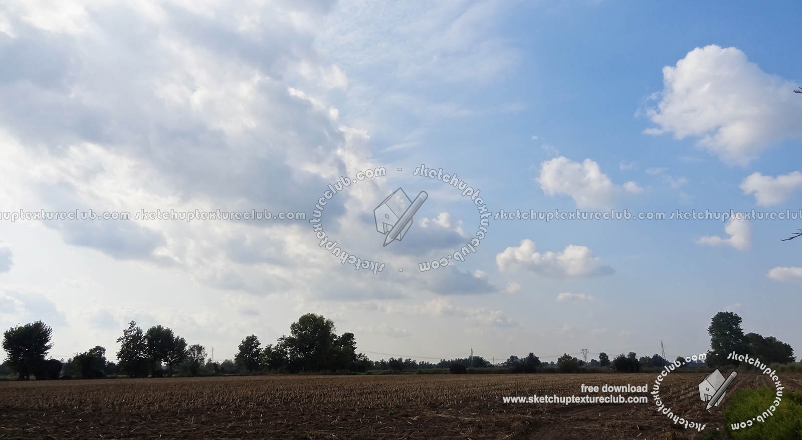Textures - BACKGROUNDS & LANDSCAPES - SKY & CLOUDS - Cloudy sky in the early morning with countryside background 18553