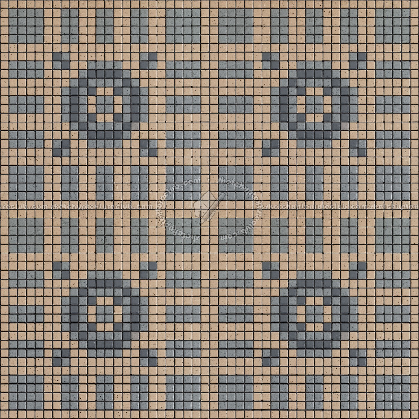 Textures - ARCHITECTURE - TILES INTERIOR - Mosaico - Classic format - Patterned - Mosaico patterned tiles texture seamless 15111 (seamless)