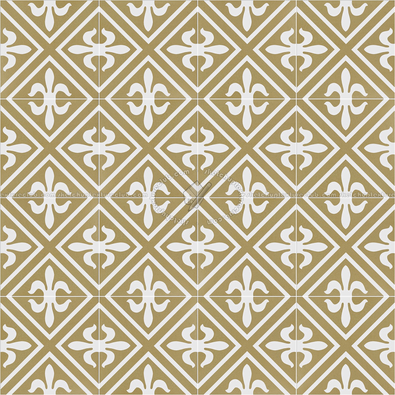 Textures   -   ARCHITECTURE   -   TILES INTERIOR   -   Cement - Encaustic   -   Victorian  - Victorian cement floor tile texture seamless 13740 (seamless)