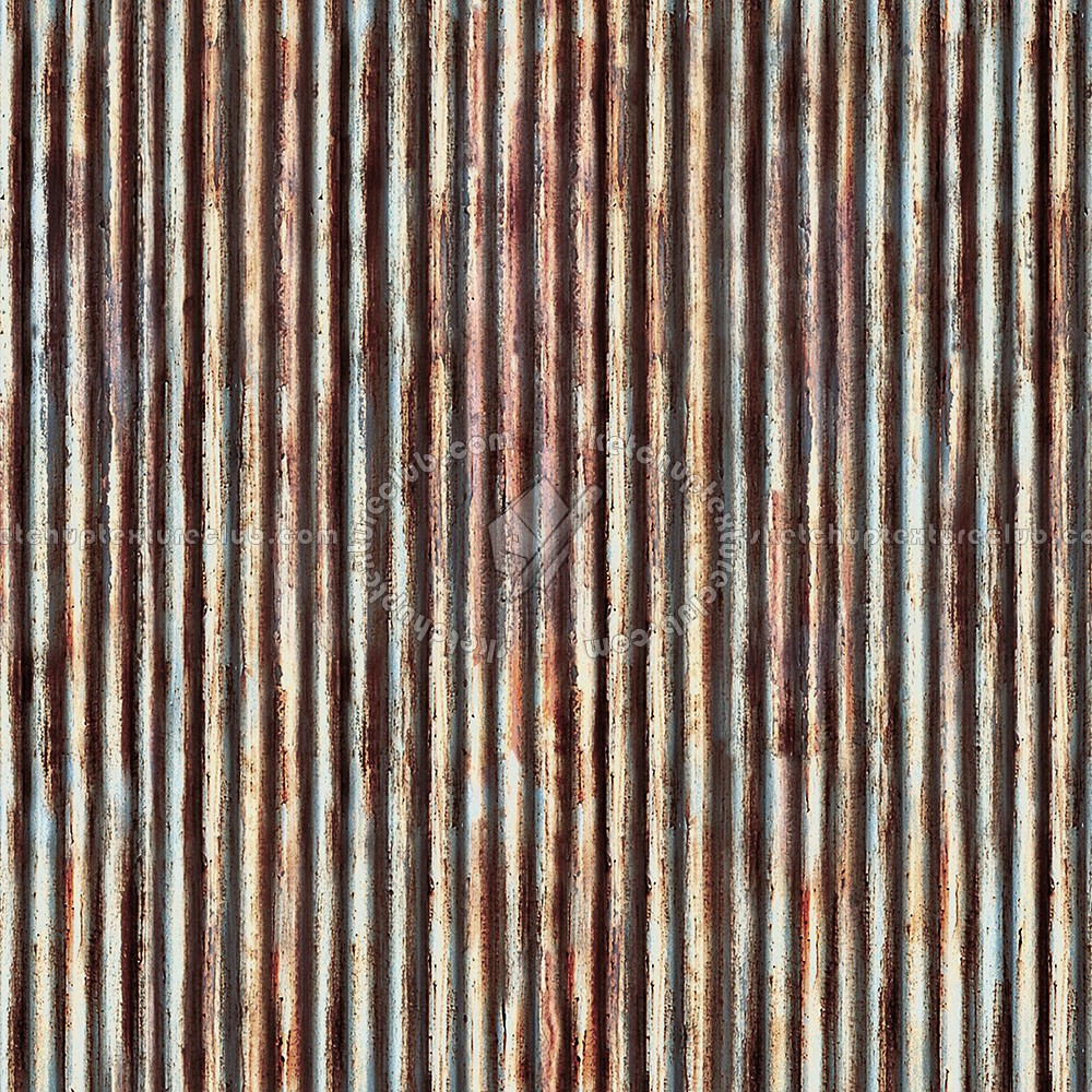 Textures - ARCHITECTURE - ROOFINGS - Metal roofs - Dirty metal rufing texture seamless 03677 (seamless)
