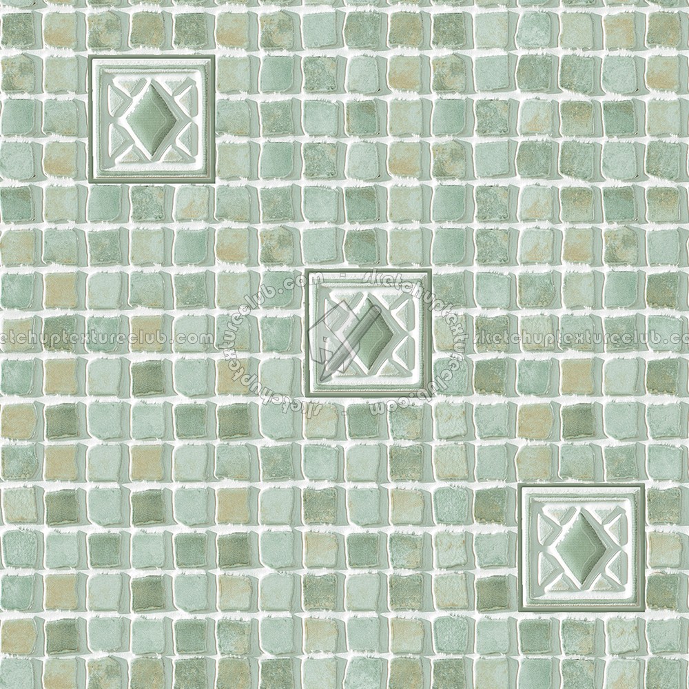 Textures   -   ARCHITECTURE   -   TILES INTERIOR   -   Mosaico   -   Mixed format  - Hand painted mosaic tile texture seamless 15621 (seamless)