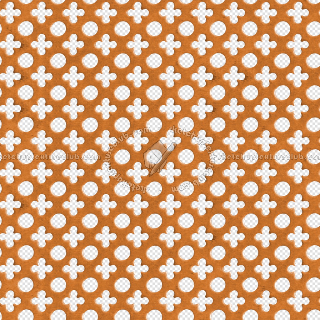 Textures   -   MATERIALS   -   METALS   -   Perforated  - Orange perforated metal texture seamless 10559 (seamless)
