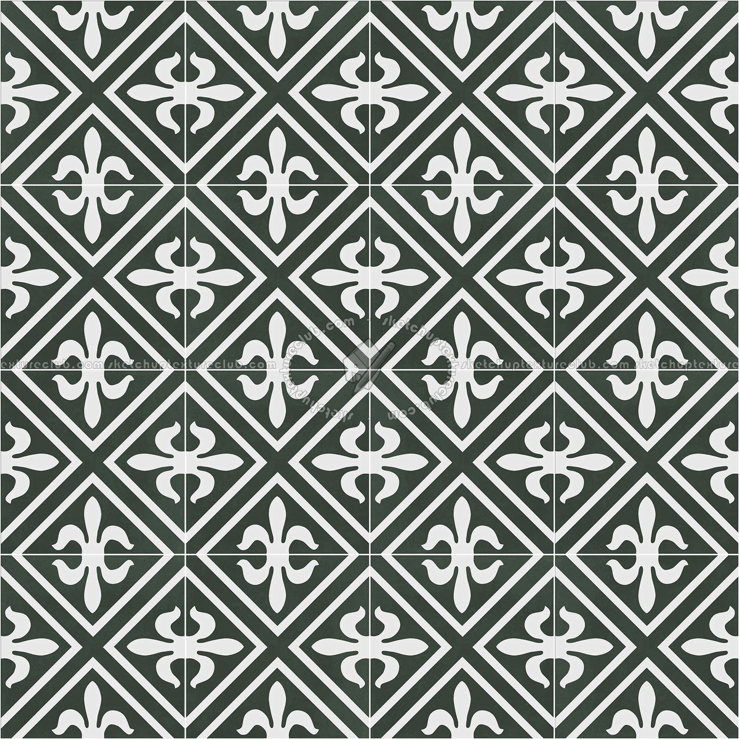 Textures   -   ARCHITECTURE   -   TILES INTERIOR   -   Cement - Encaustic   -   Victorian  - Victorian cement floor tile texture seamless 13741 (seamless)