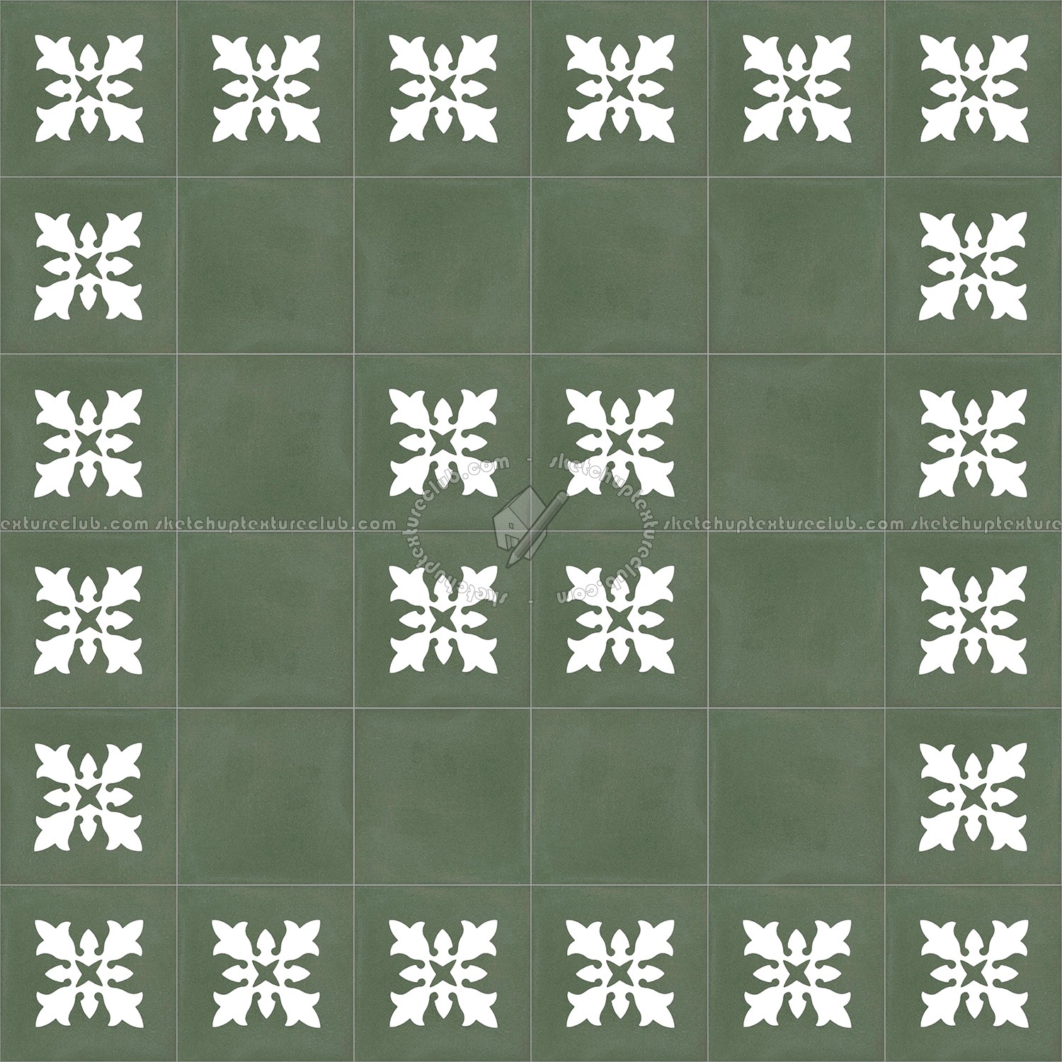 Textures - ARCHITECTURE - TILES INTERIOR - Cement - Encaustic - Encaustic - Traditional encaustic cement ornate tile texture seamless 13523 (seamless)
