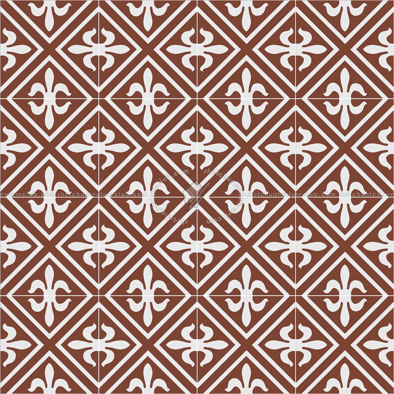 Textures   -   ARCHITECTURE   -   TILES INTERIOR   -   Cement - Encaustic   -   Victorian  - Victorian cement floor tile texture seamless 13742 (seamless)