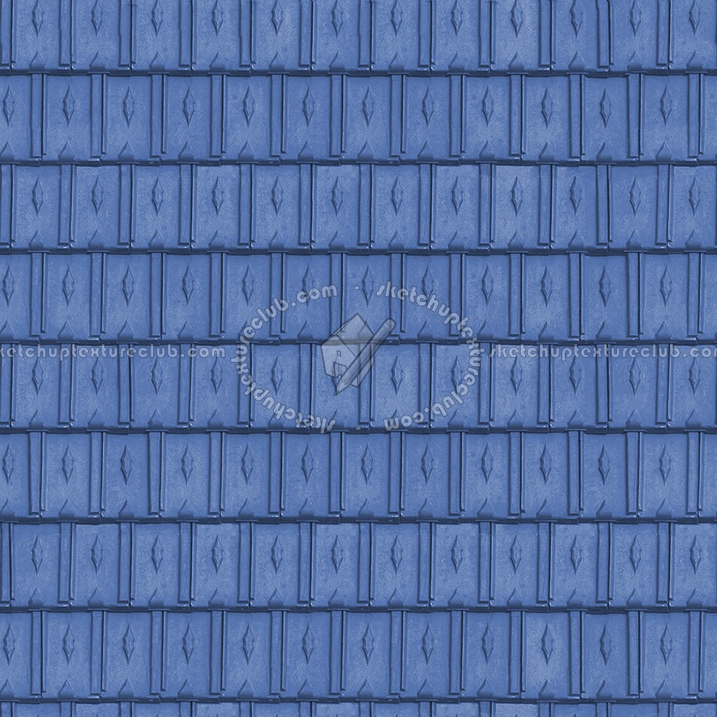 Textures - ARCHITECTURE - ROOFINGS - Clay roofs - Blue clay roofing Montchanin texture seamless 03429 (seamless)