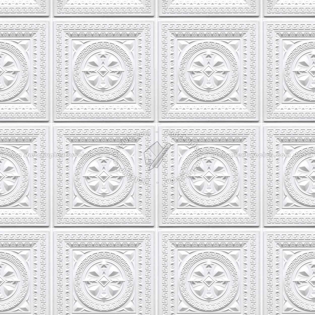 Textures   -   ARCHITECTURE   -   DECORATIVE PANELS   -   3D Wall panels   -   White panels  - White interior ceiling tiles panel texture seamless 03014 (seamless)