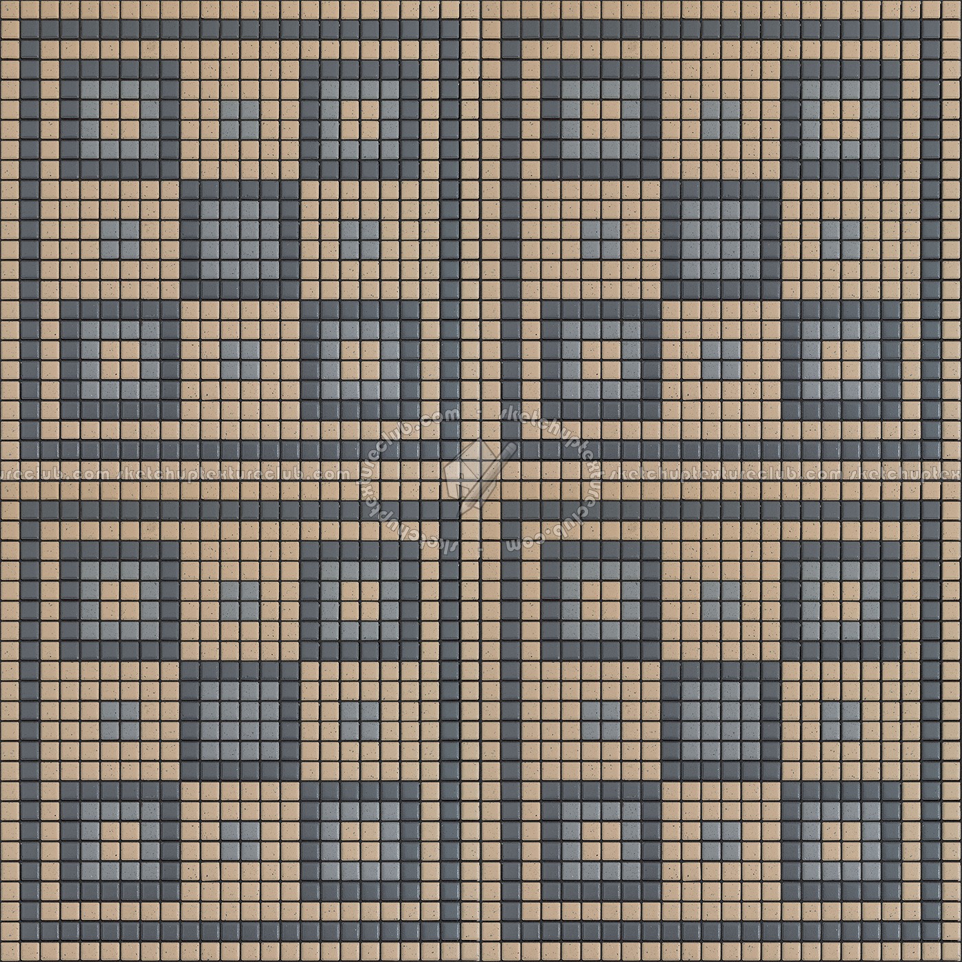 Textures - ARCHITECTURE - TILES INTERIOR - Mosaico - Classic format - Patterned - Mosaico patterned tiles texture seamless 15116 (seamless)