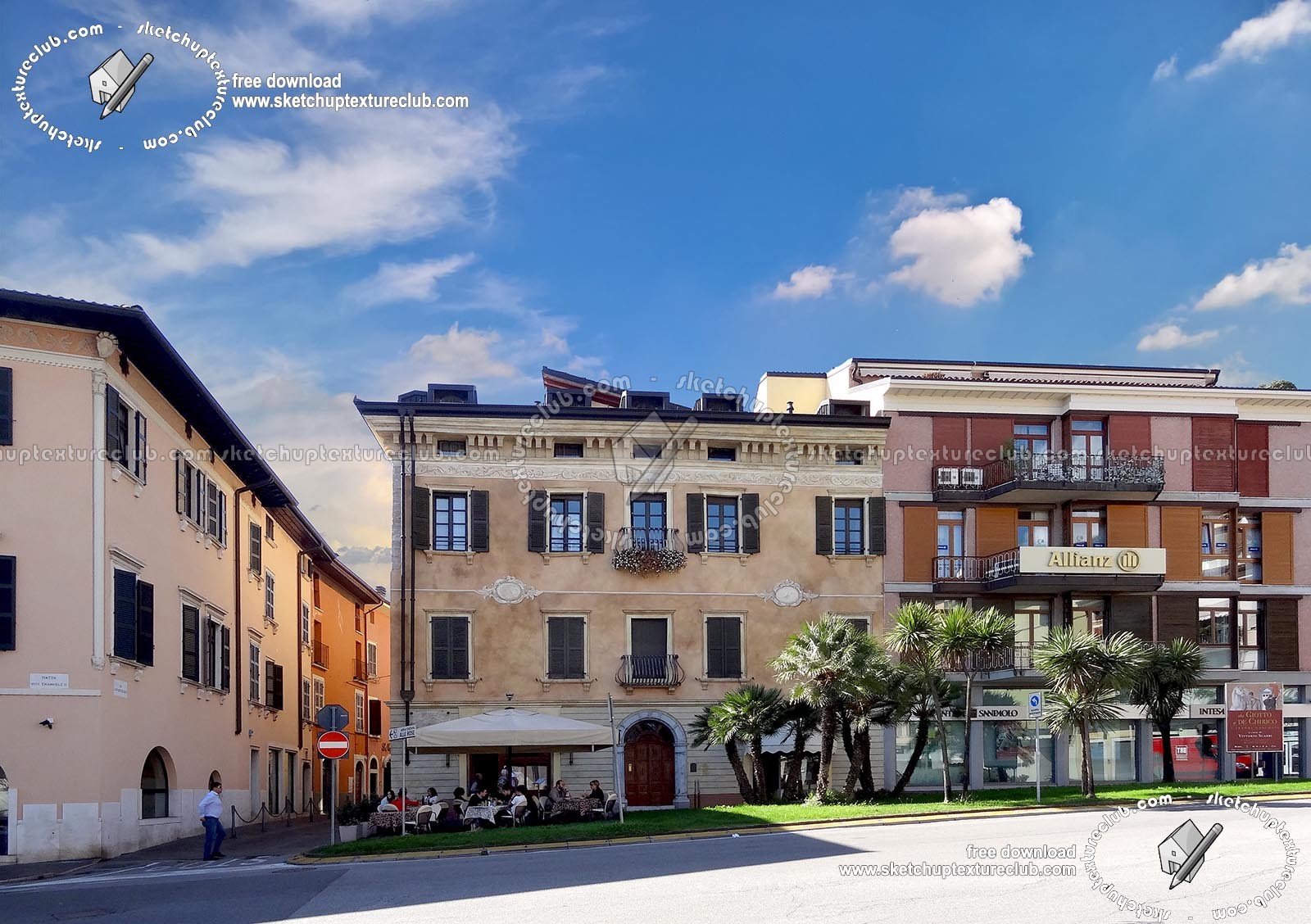 Textures - BACKGROUNDS & LANDSCAPES - CITY & TOWNS - Italy urban area landscape background 19030