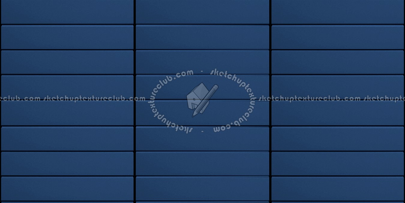 Textures - MATERIALS - METALS - Facades claddings - Blue metal facade cladding texture seamless 10191 (seamless)