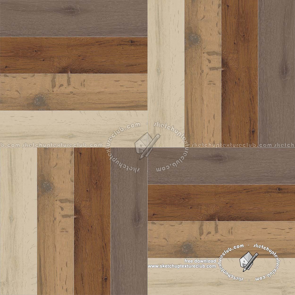 Textures   -   ARCHITECTURE   -   WOOD FLOORS   -   Parquet colored  - Mixed color wood floor texture seamless 19615 (seamless)