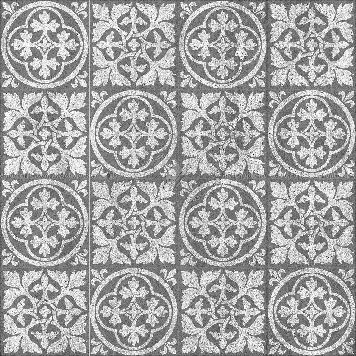 Textures   -   ARCHITECTURE   -   TILES INTERIOR   -   Cement - Encaustic   -   Victorian  - Victorian cement floor tile texture seamless 13746 (seamless)