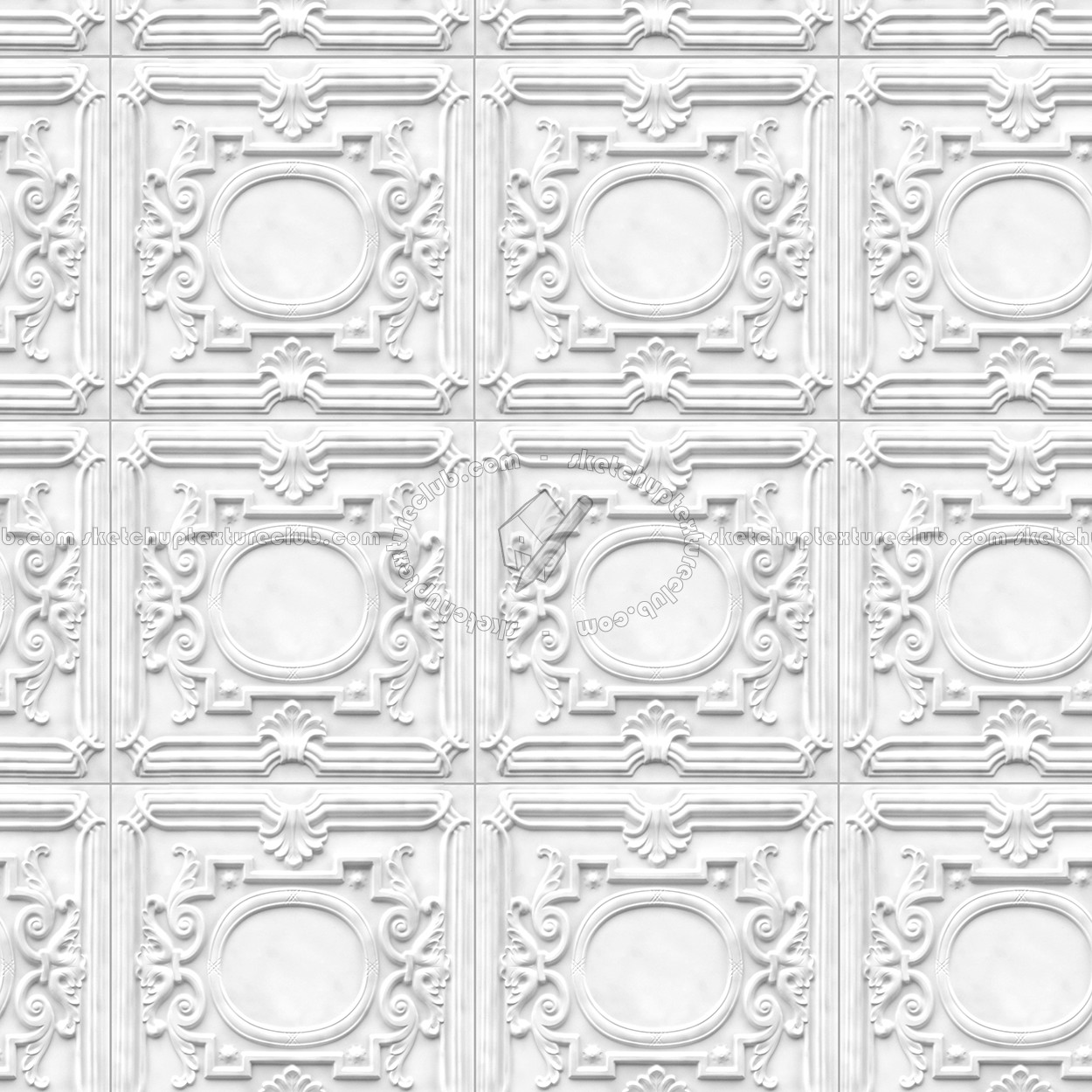 Textures   -   ARCHITECTURE   -   DECORATIVE PANELS   -   3D Wall panels   -   White panels  - White interior ceiling tiles panel texture seamless 03017 (seamless)