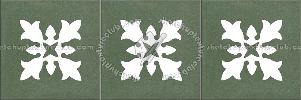 Textures - ARCHITECTURE - TILES INTERIOR - Cement - Encaustic - Encaustic - Border traditional encaustic cement ornate tile texture seamless 13528 (seamless)